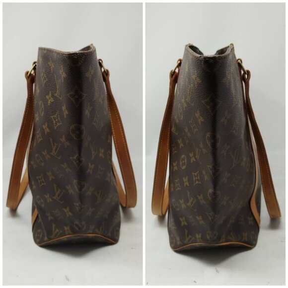 Louis Vuitton Sac Shopping Monogram Canvas Leather Tote Shoulder Bag Authentic - Picture 6 of 13
